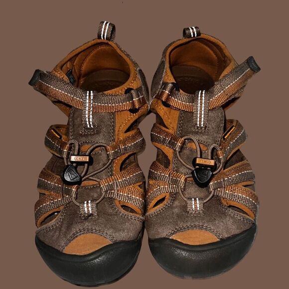 KEEN Kids Seacamp CNX Brown Butterscotch Big Kid Sandals Sneakers Size 4 - Picture 2 of 7